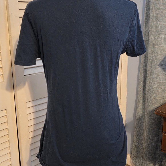 Express Blue Floral Graphic Women's Tee - Picture 3 of 5